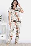 Zivame Farm Lore Knit Cotton Pyajama Set - Whitecap Grey — thumbnail 2